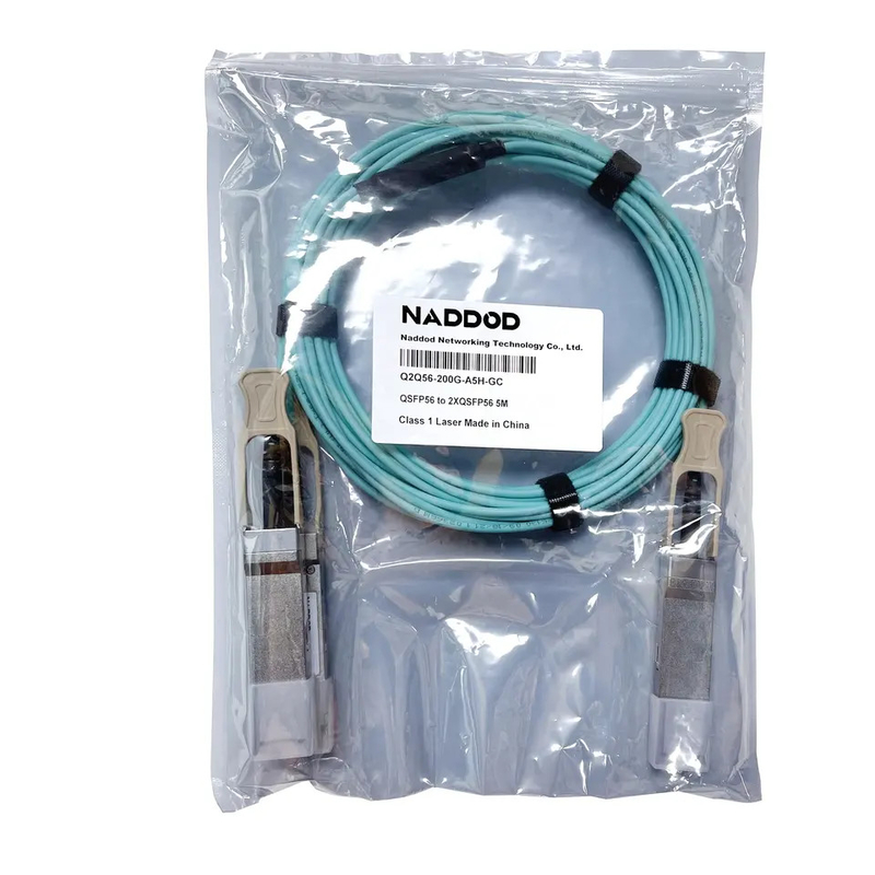 Infiniband HDR Splitter Active Optical Cable 5m QSFP56 200g To 2x100g Q2Q56-200G-A5H-GC Compatible